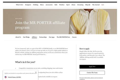 mr porter affiliate program